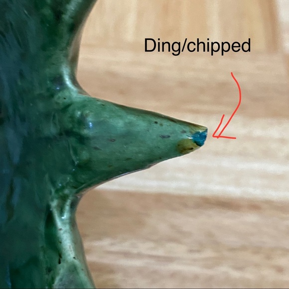 Unique Green Glazed Pottery Spiked Planter - Picture 8 of 10